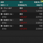 株も調子が良いこの1ヶ月の記録　（第一生命・Nフィールド）